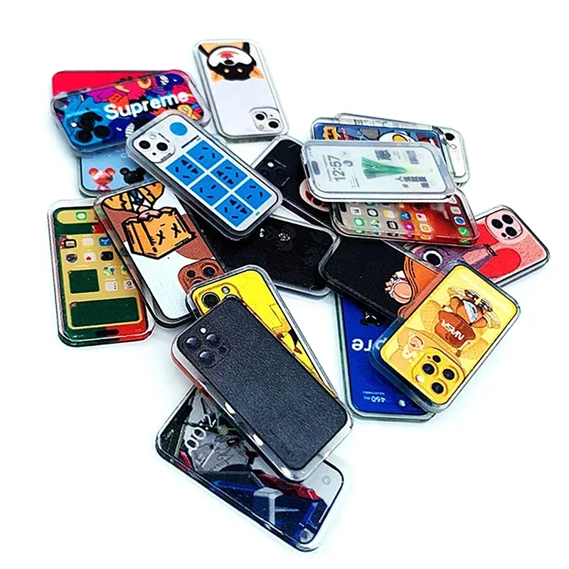 1/12 Dollhouse Mini Mobile Phone Model Dollhouse Simulation Cellphone Dolls House Decoration Accessories Pretend Play Toys