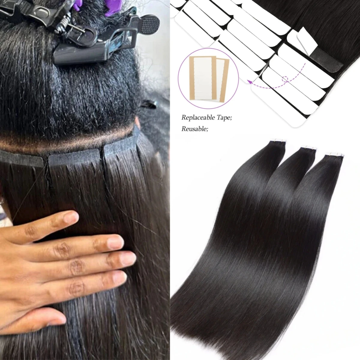 Straight Tape In Hu… - image