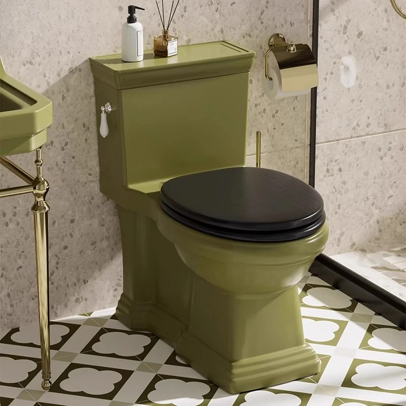 

Coran grass green retro toilet American bathroom siphon toilet Personality and creativity Classical household toilet