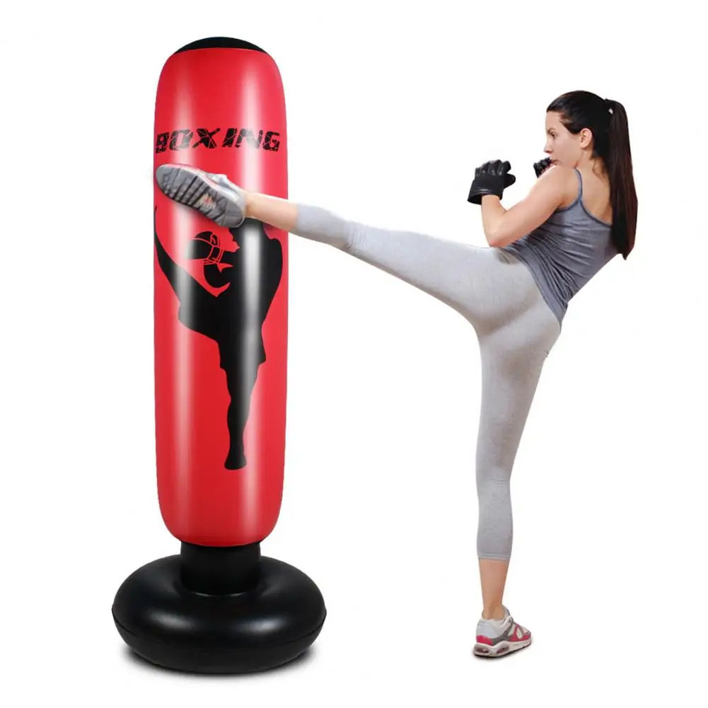 Useful Inflatable Kids Punching Boxing Bag Body Exercise Punching Bag Inflatable Boxing Stand Big Punching Bag for Kids