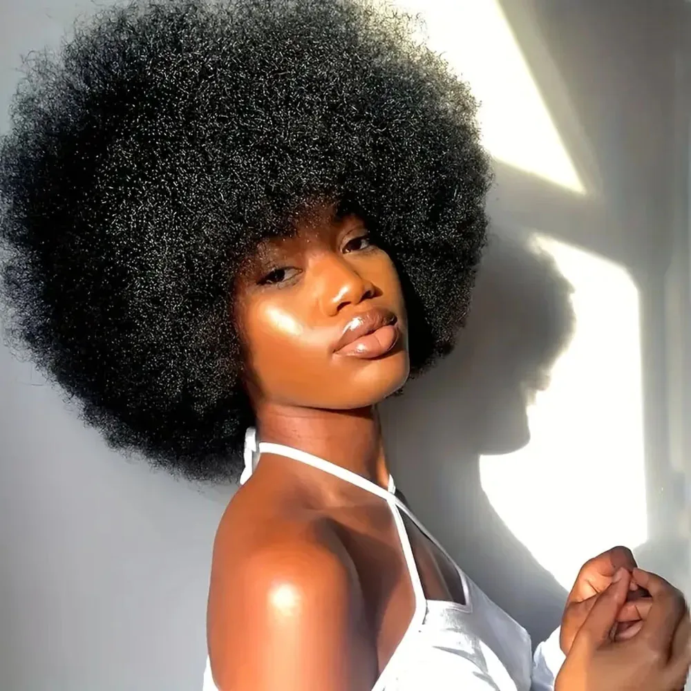 

Синтетические волосы, афро-кудрявый вьющийся парик для женщин, бесклеевой пышный пушистый натуральный короткий парик боб, парик высокого качества