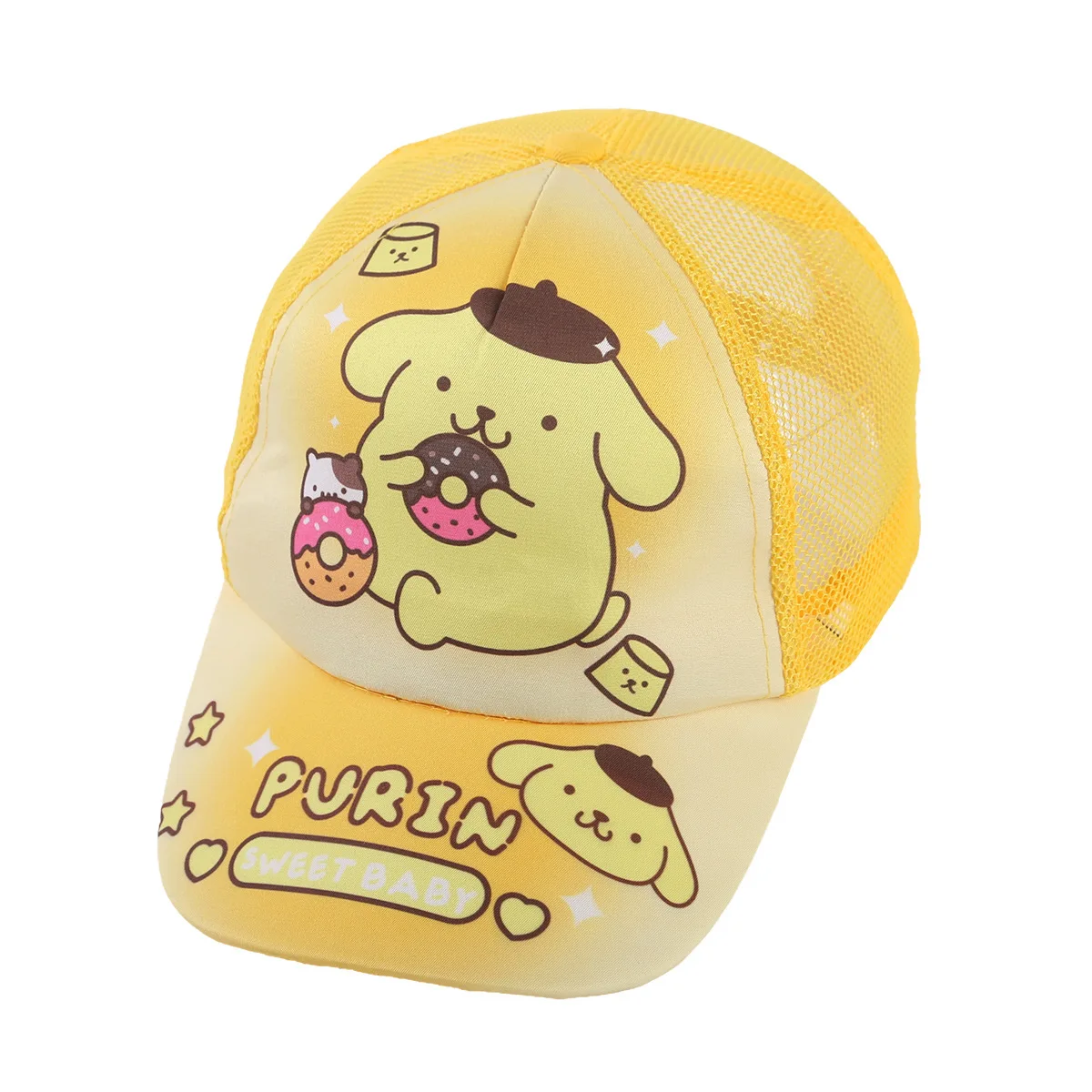 Kawaii Sanrio Kuromi Hello Kitty Children\'s Baseball Cap Student Outdoor Sports Sunscreen Sun Hat Mesh Breathable Adjustable Cap