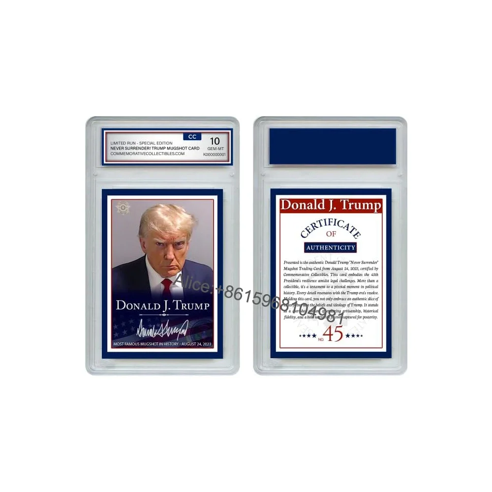 Donald Trump Card With Plastic Case For Fans Collection Gift