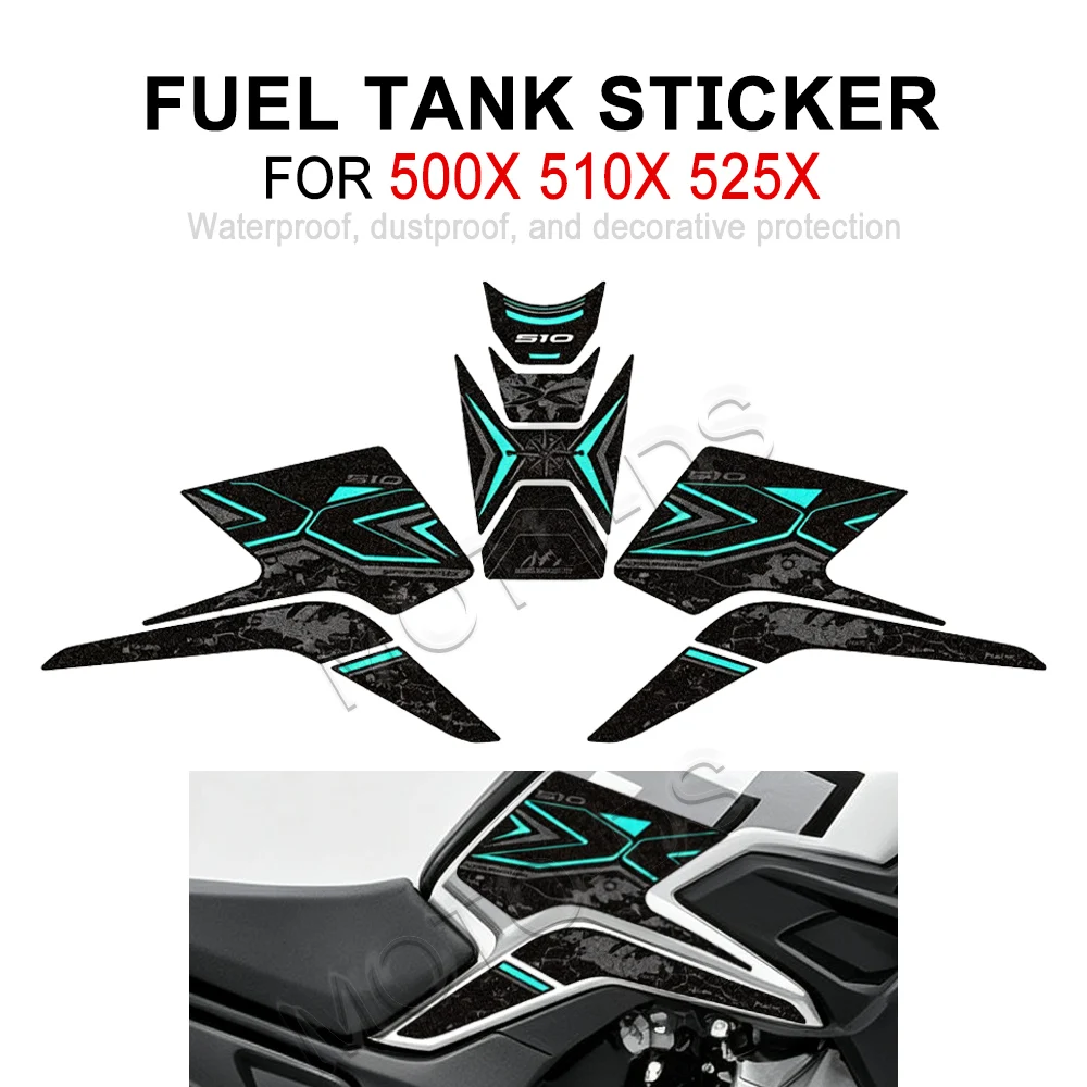 For 500X 510X 525X 500 510 525 X Adventure ADV Explore Motorcycle Stickers Fuel Tank Pad Protector Sticker Decals