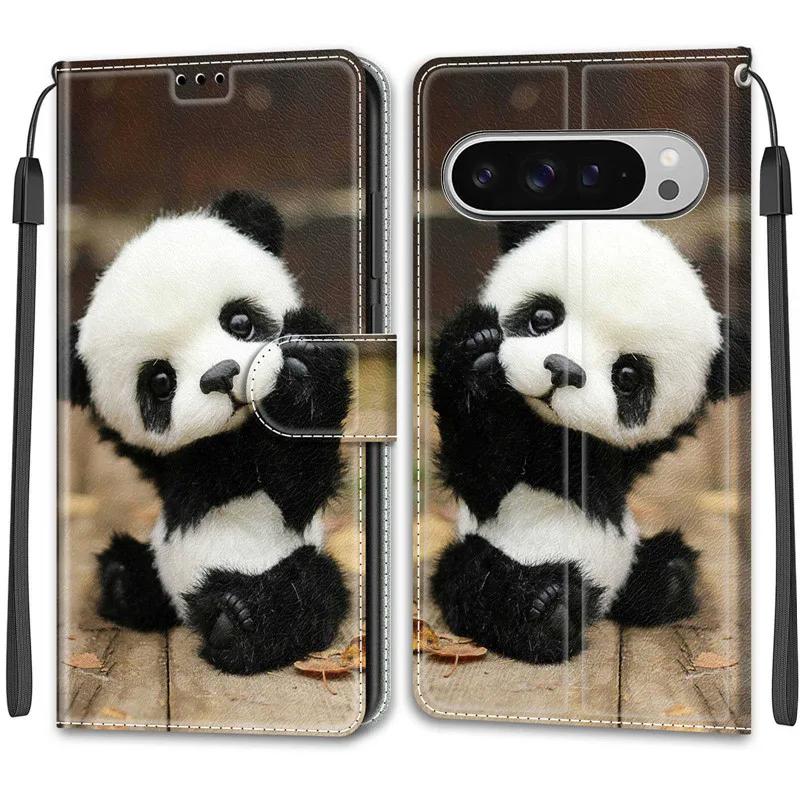 Flower Pattern Flip Case For Google Pixel 9A 8A 7A 7 8 9 Pixel9 Pro XL Pixel9a Wallet Leather Phone Cases Stand Book Cover Bags view 5