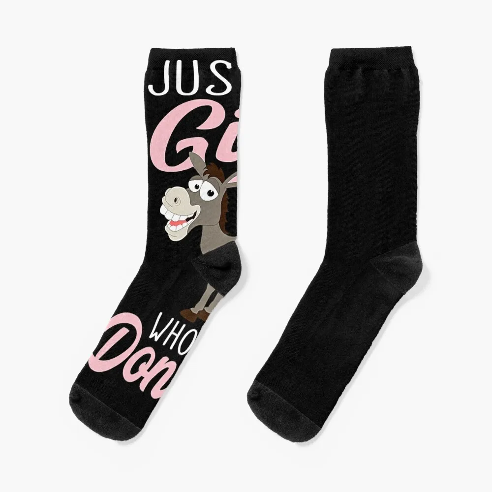 Just A Girl Who Loves Donkeys Lover Gift Farmer Socks loose colored Run funny gift Socks Woman Men's