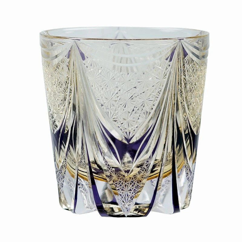 

Hand-carved whiskey crystal glass wine glass high-end niche handicrafts