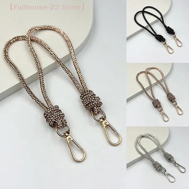 【MAX-22】Stylish Handbag Chain Strap Embellished With Rhinestones Loop Knot Closure Suitable For Evening Casual DIY Wallet Making