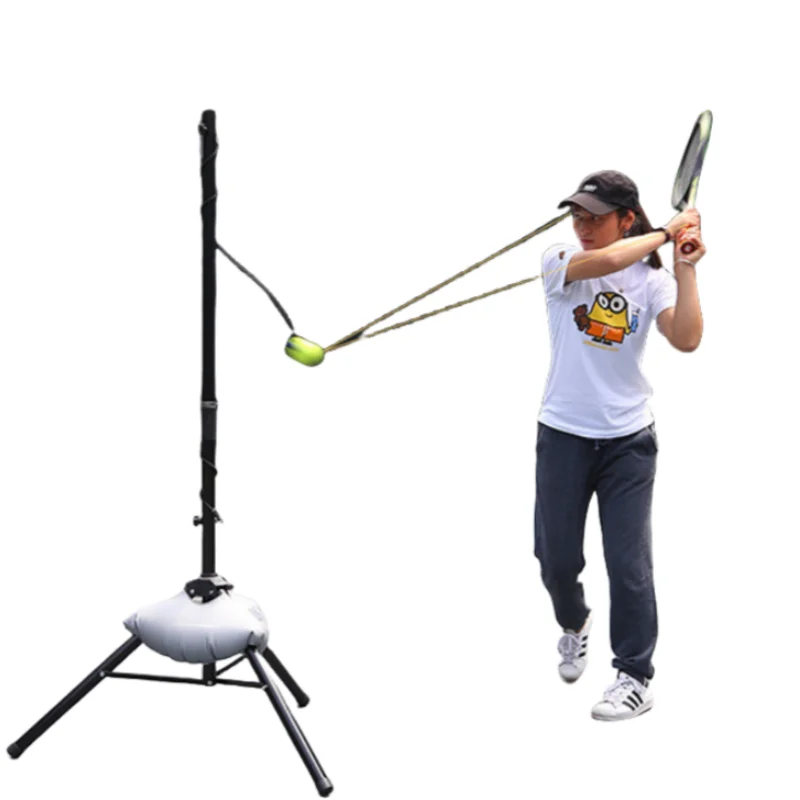

Tennis training device self-practice assistant single and double player singles coaching teaching device Racquet Sports