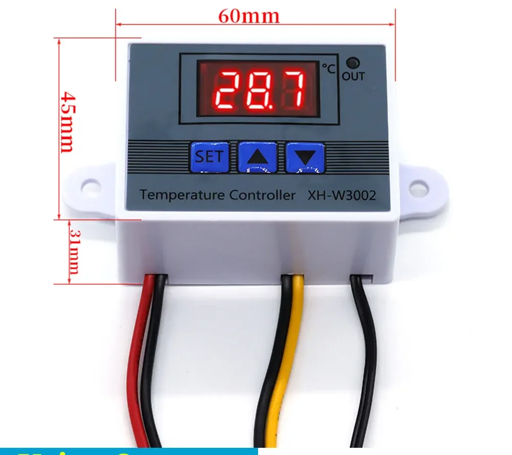 Microcomputer Digital Temperature Controller 0.1℃ Precision Thermostat Switch with Temperature Sensor Probe