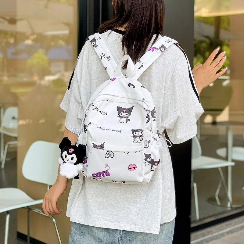 Sanrio Hello Kitty New Backpacks Y2k Girl Cartoon Kuromi Melody Korean Aesthetic Schoolbag Women Cute Commuting Shoulder Bags