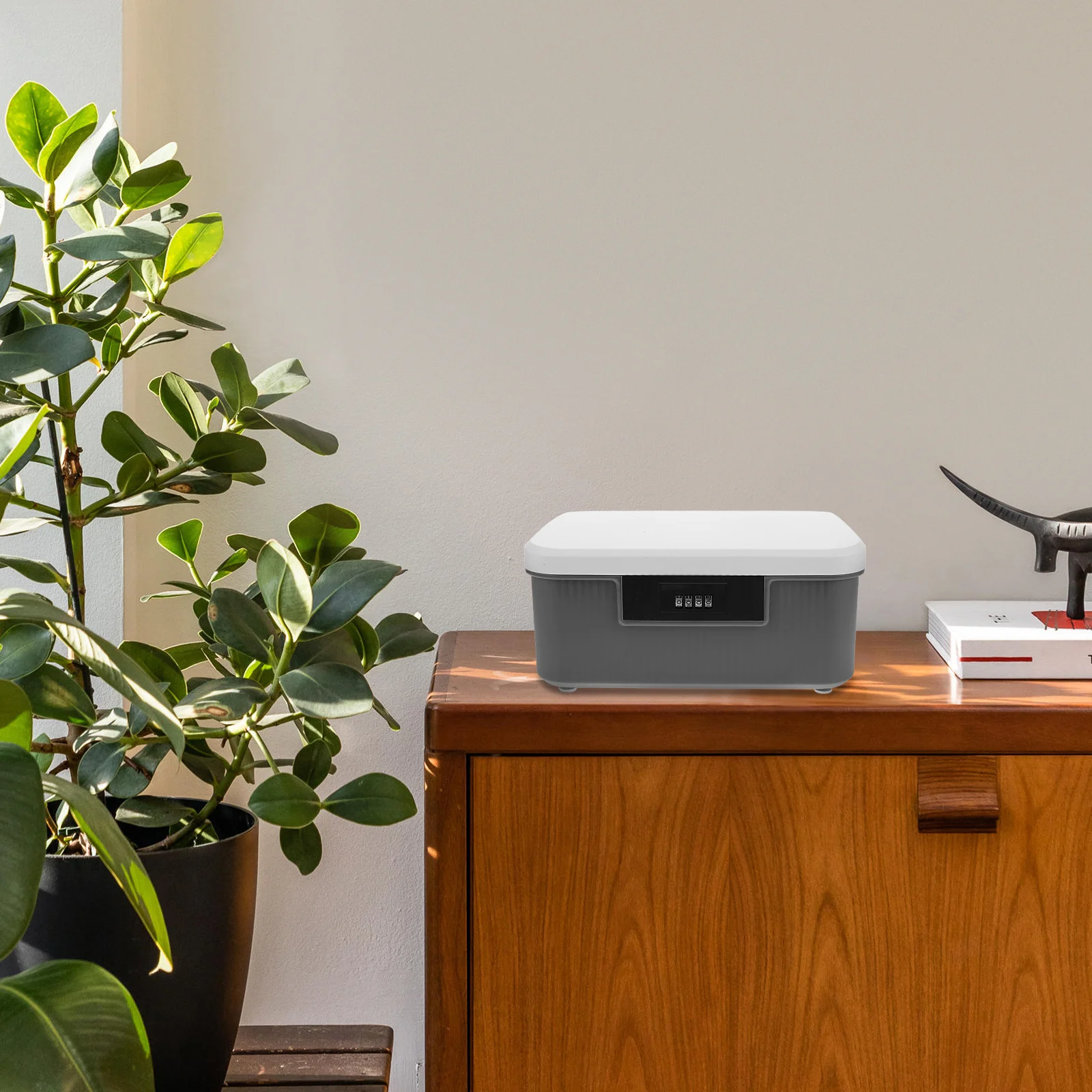 Lockable Storage Box Heavy Duty Plastic Organizer For Home Office School Travel Secure File Container Multipurpose Lock