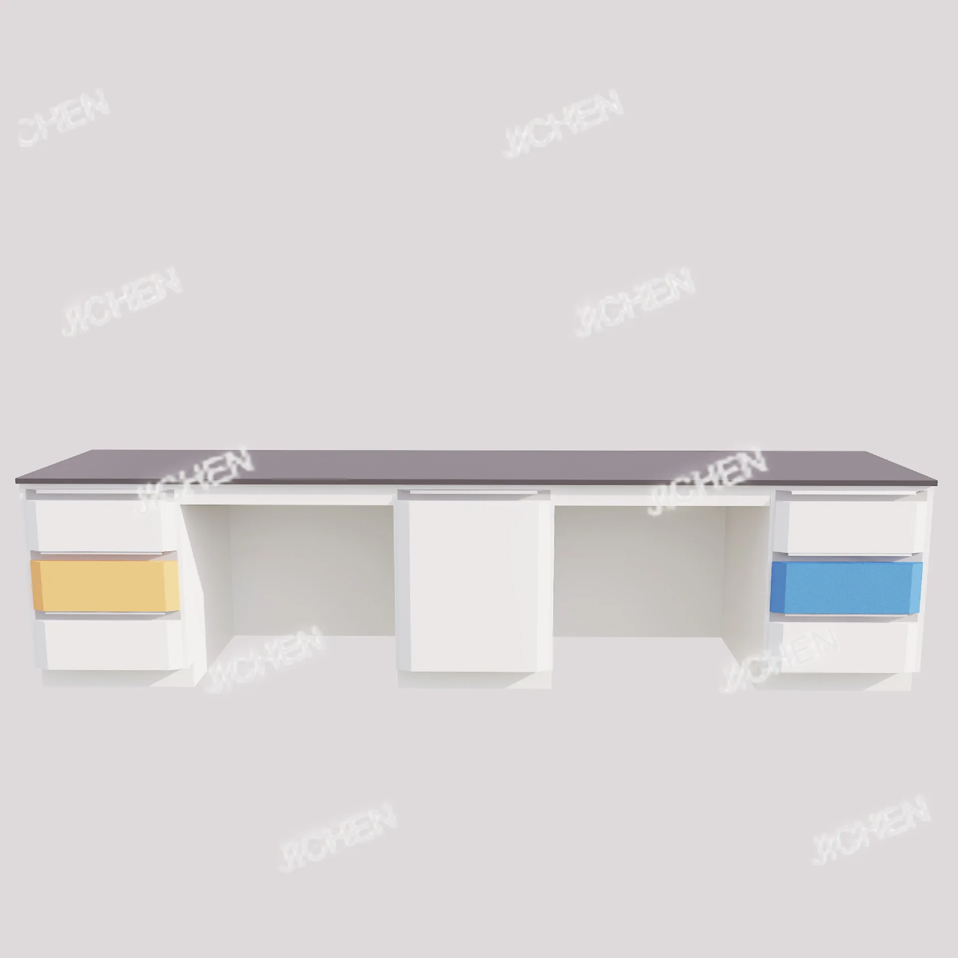 

All-steel laboratory instrument bench, physical and chemical plate countertop for experiment, floor bottom cabinet test bench