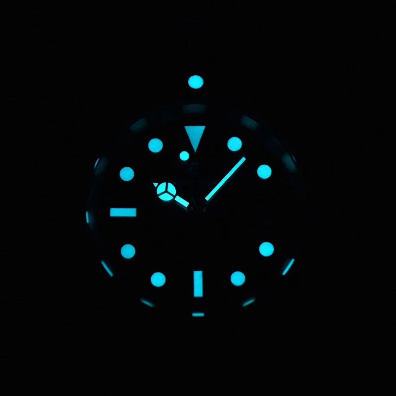 Imagem -04 - Relógios de Pulso Impermeáveis de Masculino Relógio do Mar Azul e Preto Logotipo Personalizado Automático s 5bar Bgw9 Luminous 44 mm Bg35 Aço Inoxidável