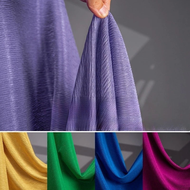 Micro Elastic Pleated Fabric Fashion Clothing Designer for Diy Sewing Coat Skirt Pants Bag Fabrics Clothing Cloth