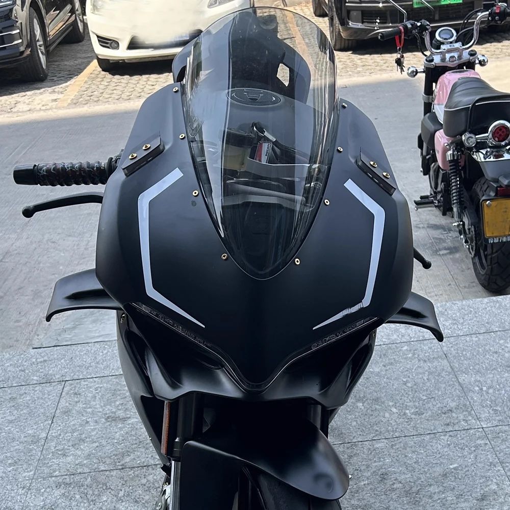 V4 Winglets Side Panel Fixed Wing Motorbike Aerodynamic Spoiler Fairing For Ducati Panigale V4R 2022 2023 V4S Accessories Carbon