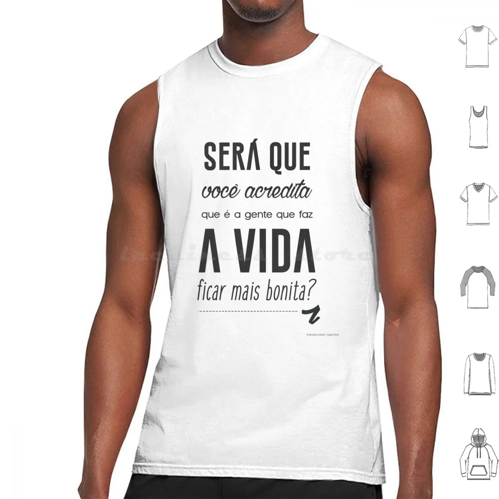 Que sea un hombre Que vaya A por Vida, ¿Mais Bonita? Camisetas sin mangas con estampado de letras Cruzadas, chaleco sin mangas, Mylla, Ghdv, Ghdv