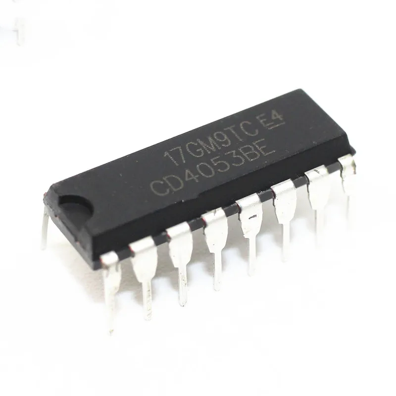 10PCS/LOT NEW  CD4053 CD4053BE DIP-16 Multiplexer/Decomposer  In Stock