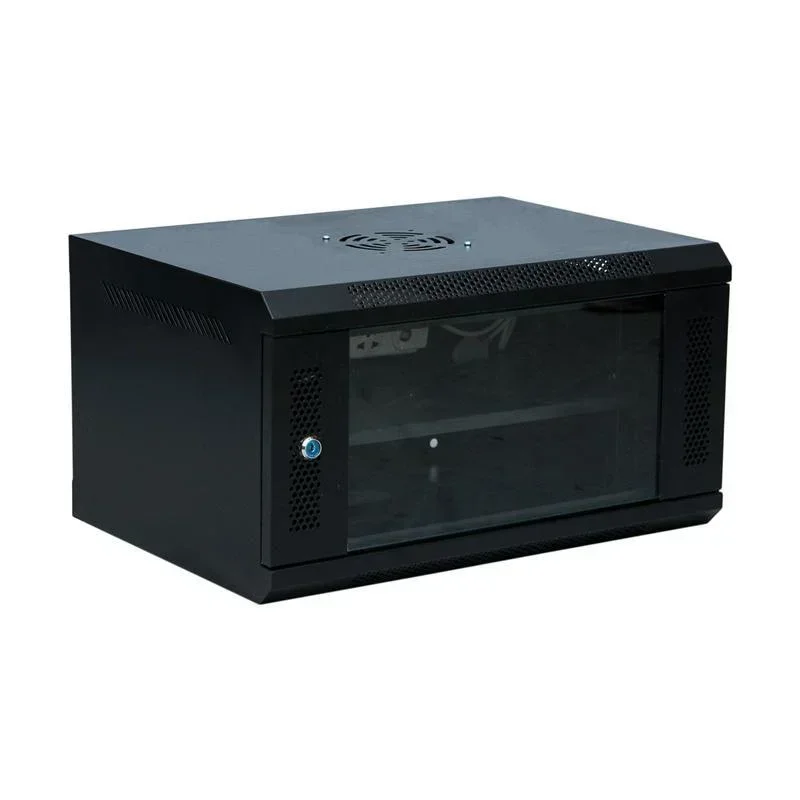 Surveillance/Low-Voltage Cabinet or Computer Rack, 6U Network Cabinet/Wall-Mount Cabinet (220V/110V) – 1 Unit