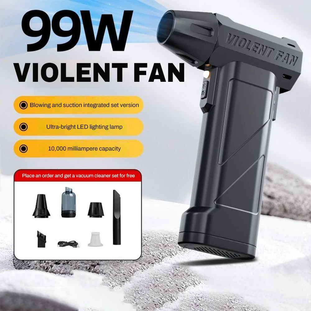

Powerful 990000RPM Mini Turbo Jet Violent Fan High Speed Turbo Violent Fan Brushless Motor Handheld Duct Fan Cleaning Tool
