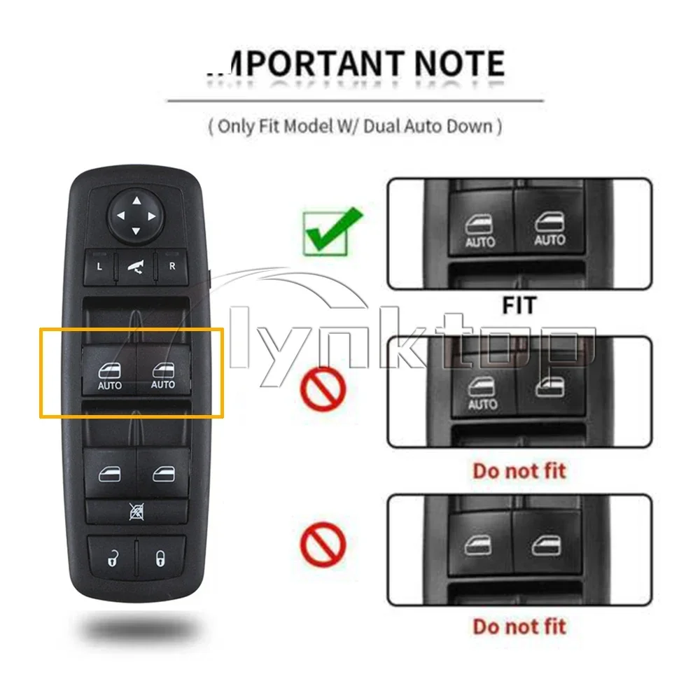 Driver Master Power Window Switch fit Chrysler Town Country Dodge Grand Caravan RAM 68110867AB