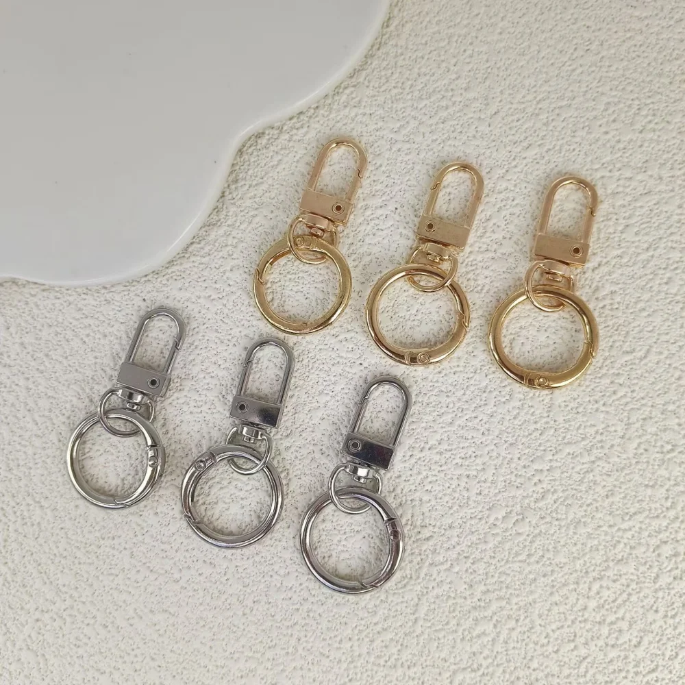 10/20/50pcs Silver Color Keyring Lobster Clasp Hooks With Adjustable Buckle For Making Keychain DIY Bags Doll Hook Jewelry image 5