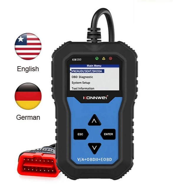 

Suitable for VAG Full System ABS Airbag Oil Light Reset EPB Auto Diagnostic Tools KONNWEI KW350 OBD2 Car Code Reader Scanner