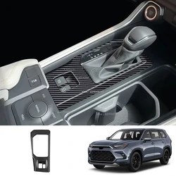 LHD For Toyota Grand Highlander 2024 2025 Carbon Fiber Car Center Console Gear Shift Box Panel Cover Trim Car Accessoriescutylin