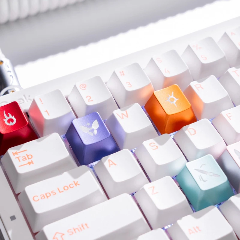 

Valorant Clove/JETT/Phoenix Keycaps CNC Aluminum Alloy Personalized Custom Metal Key Caps MX DIY Mechanical Keyboard Accessory