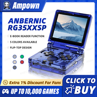 ANBERNIC RG35XXSP Flip Game Console 3.5'' IPS Screen Mini HDMI Output WiFi Bluetooth 4.2 E-book Linux Video Console Player Gifts