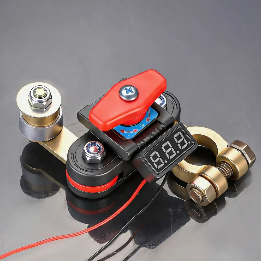 Universal Battery Disconnect Switch Pure Copper Terminal Clamp Anti Corrosive Protector For Car Truck Auto Electrical Circuit