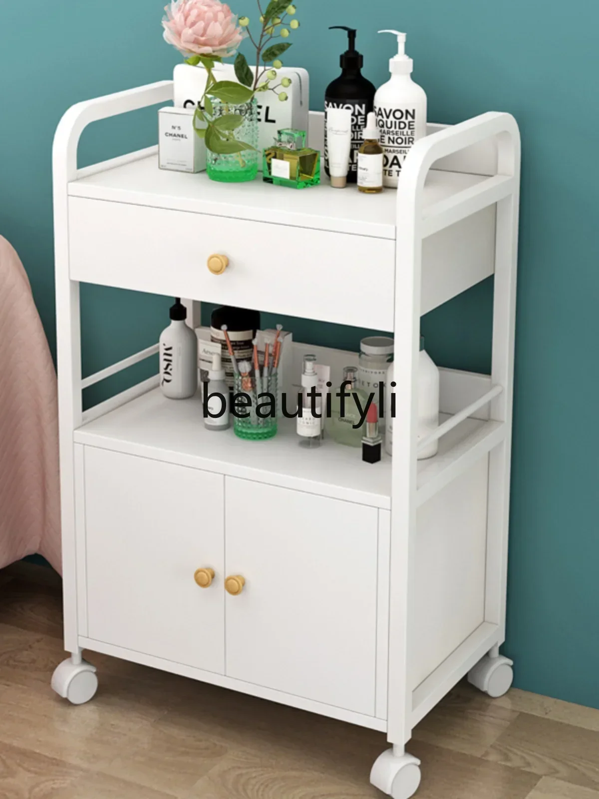 

SS Beauty cart Beauty Small cart Multifunctional storage rack Mobile manicure tool cart New