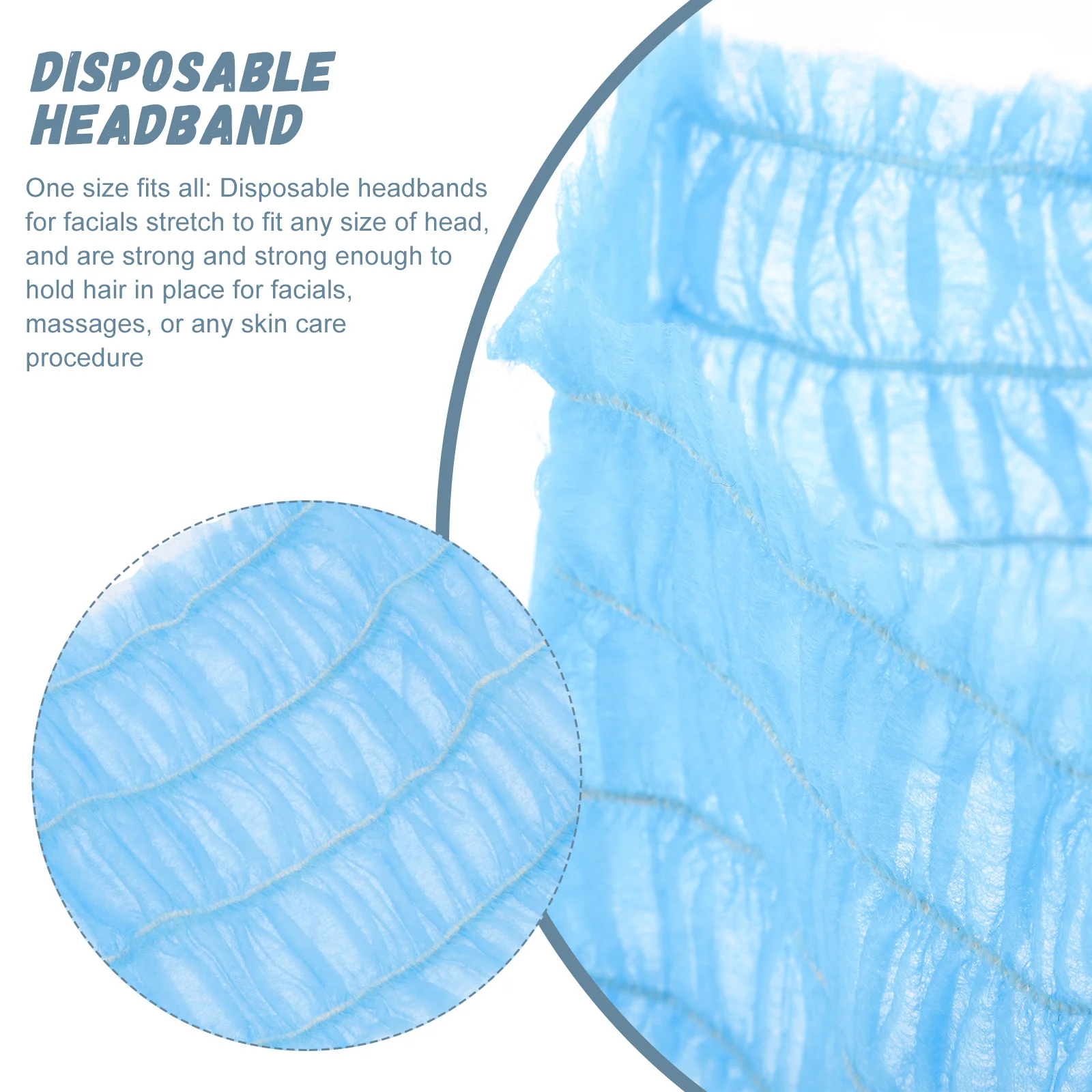 

100Pcs Disposable Makeup Headband Facial Headband Spa Salon Comfortable Fit Beauty Supply Makeup Headbands Facial Beauty Supply