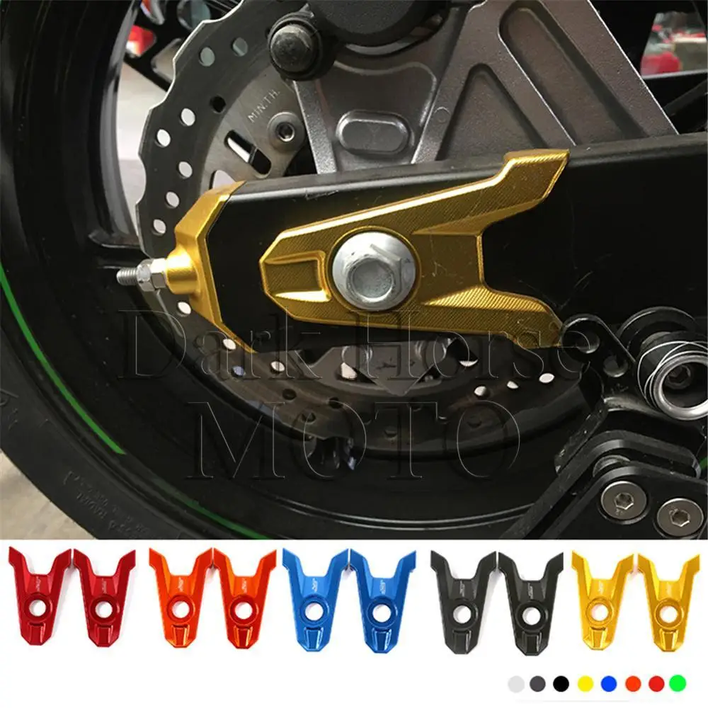 

For Kawasaki Z800 2013 2014 2015 2016 Motorcycle Accessories CNC Aluminum Rear Axle Spindle Chain Adjuster Blocks Red