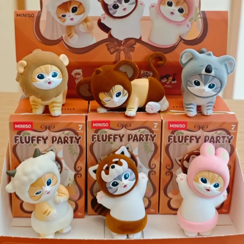 

Miniso Mofusand Fluffy Party Series Blind Box Toy Cute Figure Kawaii Anime Figurines Collect Toys Mystery Box Kids Birthday Gift