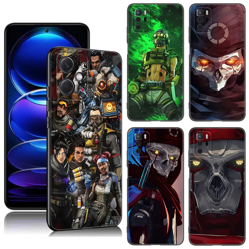 Apex Legends Phone Case For Xiaomi Redmi Note 10 11 11S 12 4G 8 9 11E 11T Pro Plus 10T 5G 8T 9S 10S 12S Black Silicone Cover