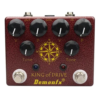 Demonfx King of Tone Overdrive Stomp Analog ขึ้นอยู่กับ Analog Man Effect King of Drive กีตาร์อุปกรณ์เสริม