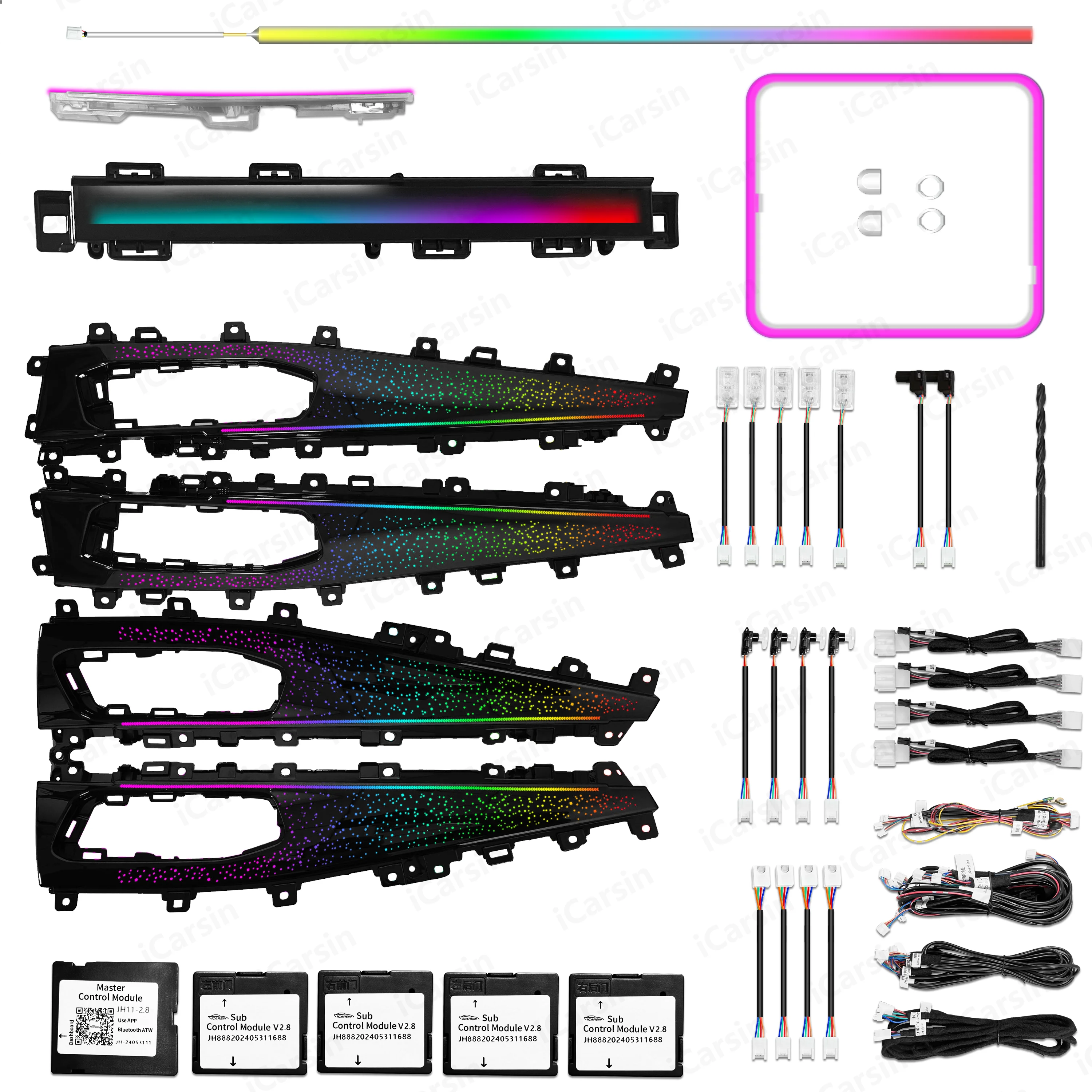 

Star Dynamic Ambient Lighth Generation Interior LED Light Door Trim Replacement Accessories