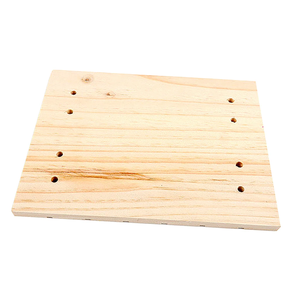 

Durable Wooden Pet Feet Mat for Rabbit Guinea Pig Squirrel Chinchilla Hole Design Cage Bottom Net Fixing High Quality Wood
