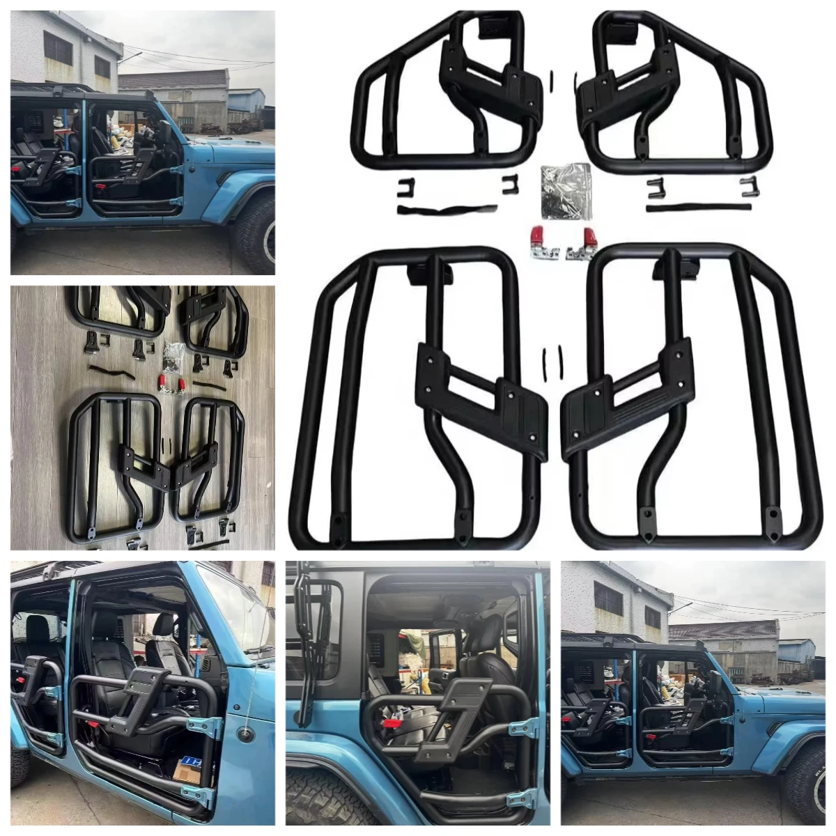 

Half Doors Steel Summer Door 4 Door with Hinges & Mirrors for Wrangler JL 2018-2024