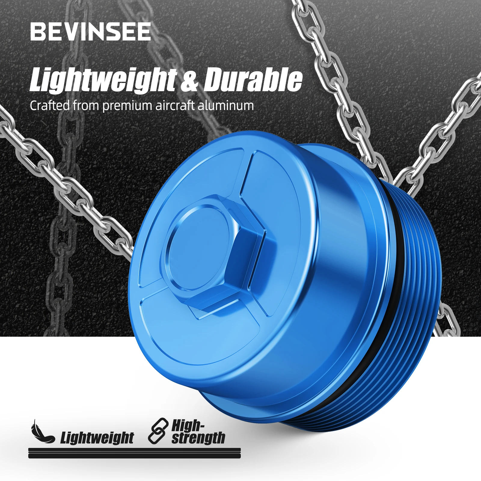 BEVINSEE Aluminium Oil Filter Lid Cap for BMW E46 E36 E39 E60 E61 X3 E83 X5 E53 Z3 Z4 E85 M52 M54