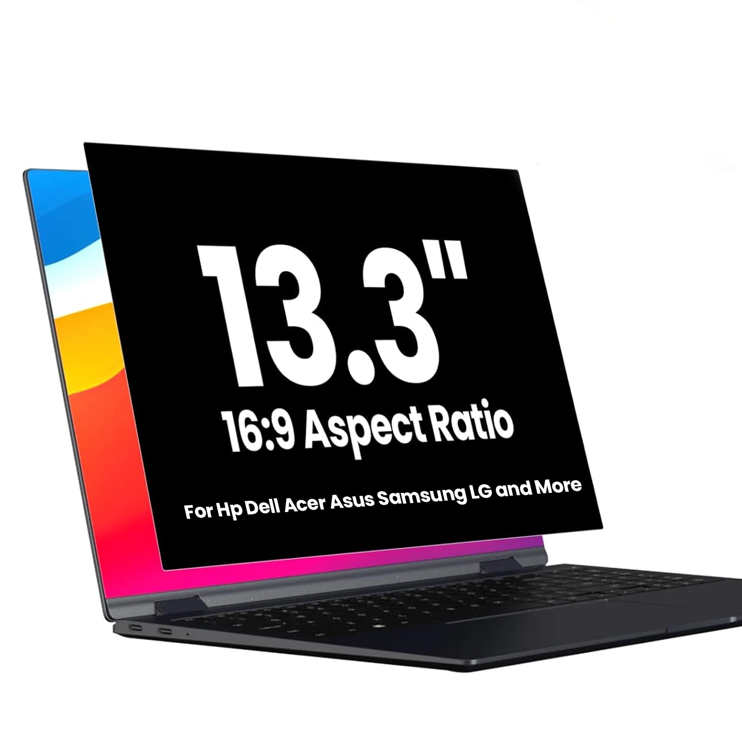 Removable Anti Blue Light Laptop Screen Protector, Privacy Filter Screen Protector, High Clarity, 13.3 Inch, 16:9