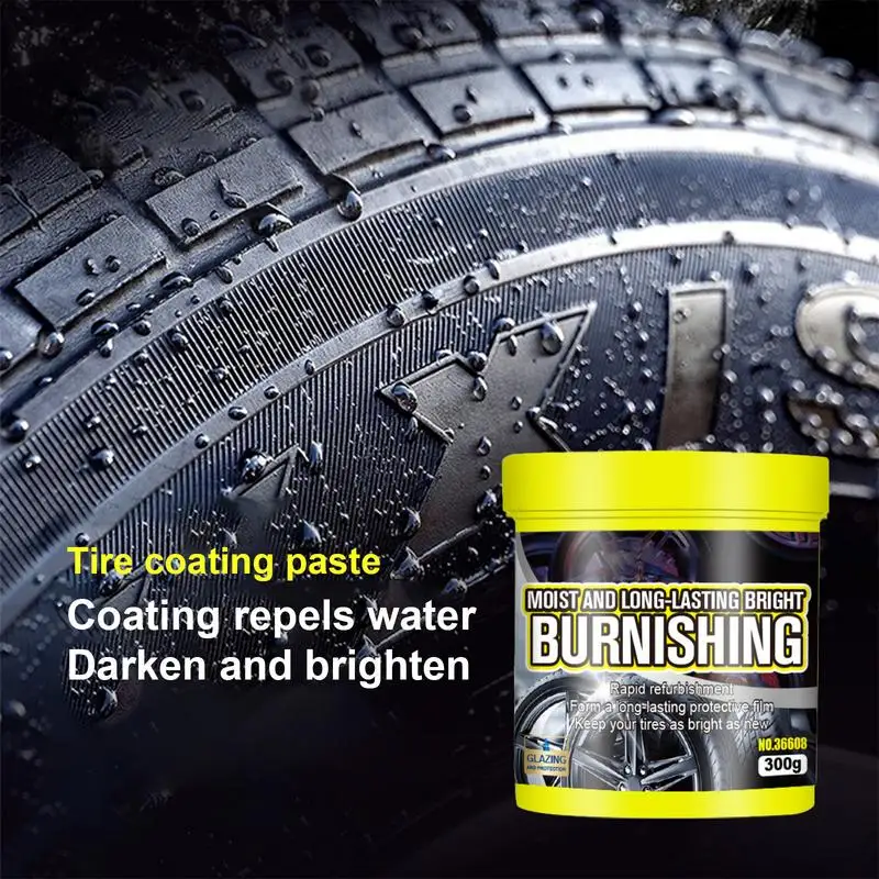 Tire Coating Dust Remover Car Tire Shine Car Detailing Wheel And Tire Cleaner Tire Cleaner Cream Enhances Shine Protects Wheels