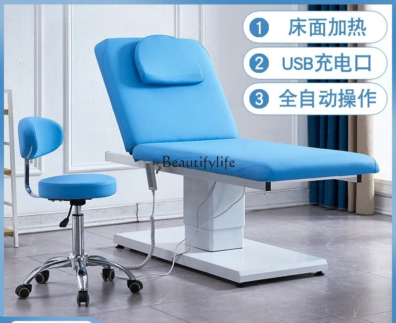 01-سرير تجميل كهربائي متعدد الوظائف لتدليك الرفع، سرير إعداد العظام للعلاج الطبيعي