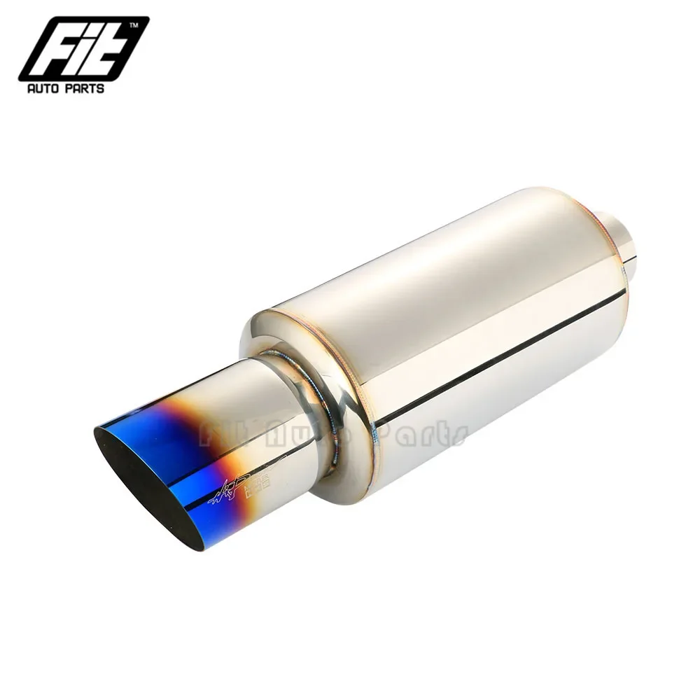 Vehicle Tuning Exhausted Systems Straight-through Racing Exhaust Muffler Universal Stainless Steel mufflers pipe