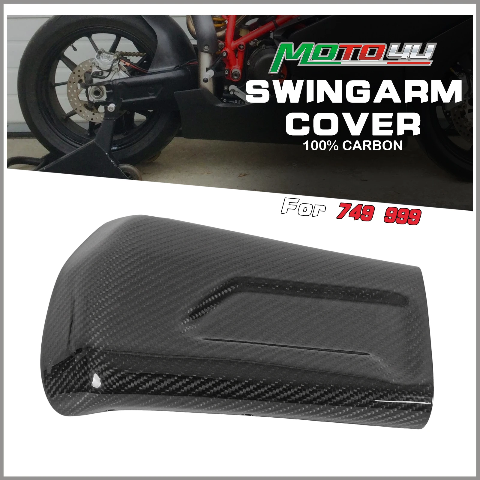 

For Ducati 749 999 100% Carbon Fiber Left Swingarm Cover Swing Arm Protection Motorcycle Fairing Accessories