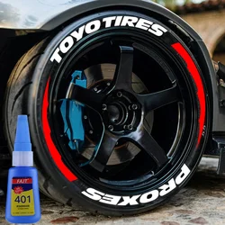 Permanent Tire Lettering Sticker TOYO 1.20