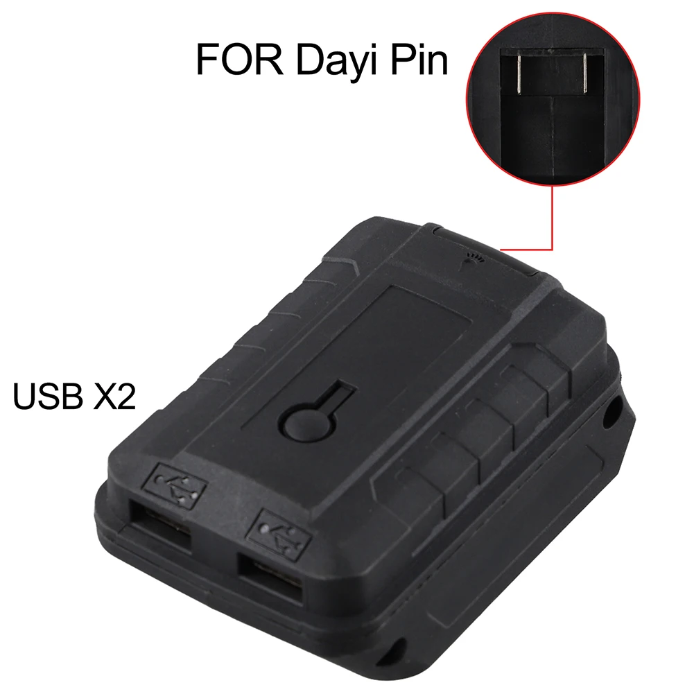 Adaptadores para cabeça de conversão de bateria dayi, 2 peças, conversor de chave elétrica, conversor usb duplo, ferramentas elétricas, acessórios de substituição