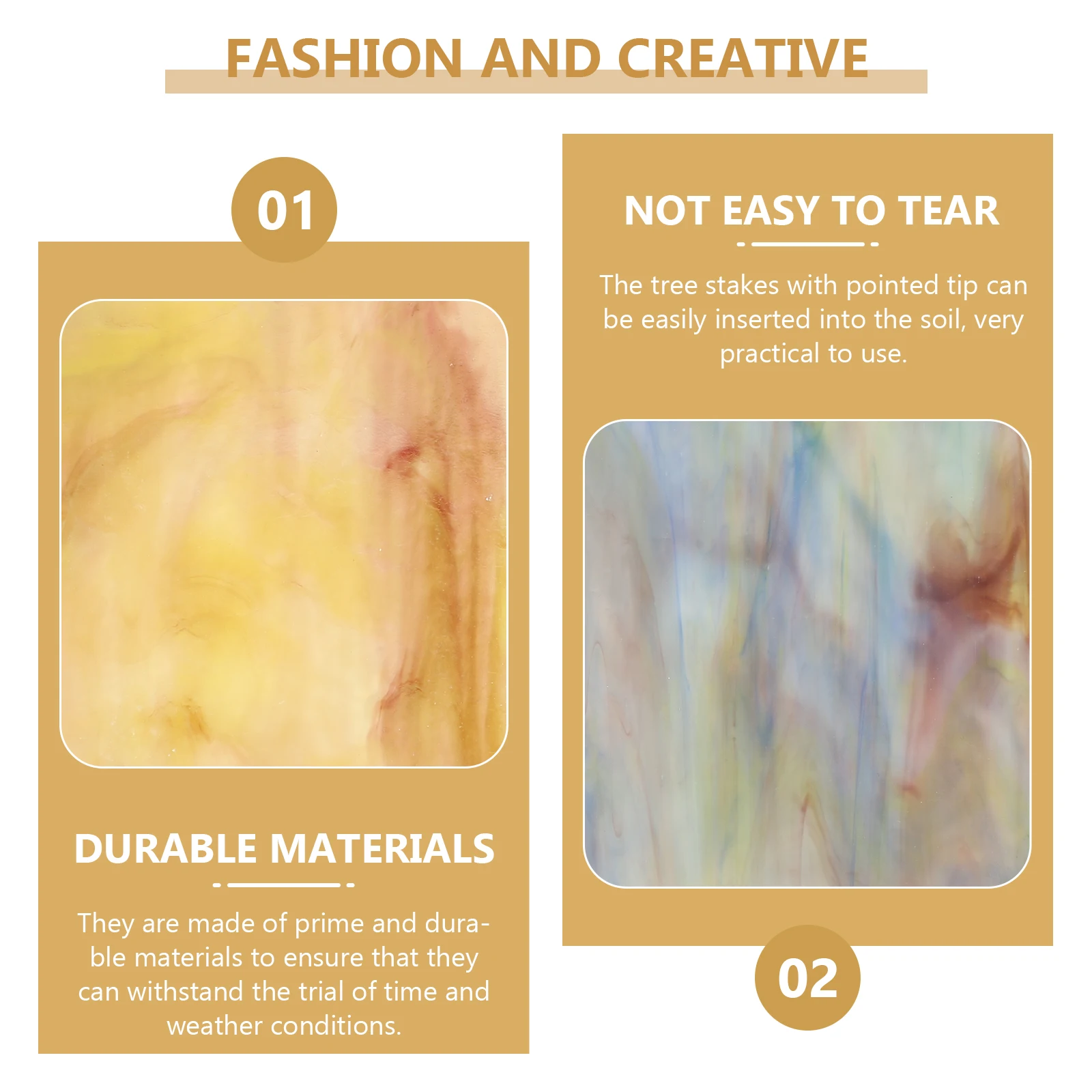 

2Pcs Stained Glass Sheets Glass Tiles Durable DIY Craft Mosaic Sheets for Home Garden DIY Art Artwork Tiles Colored Art