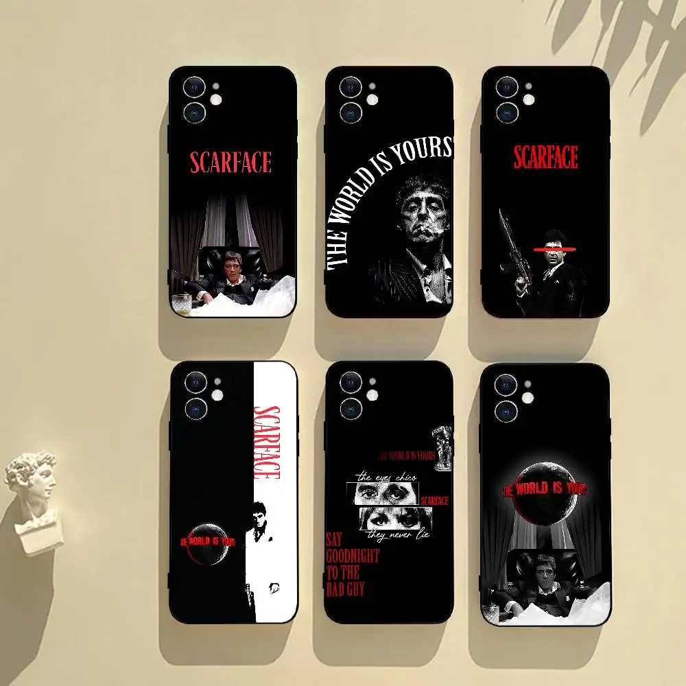 Capa de Celular Clássica Tonny Montana Scarface para iPhone 17 16 15 11 12 14 13 Pro Max Mini X XS XR 7 Plus 16E Air à Prova de Choque